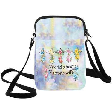 Imagem de WZMPA Bolsa tiracolo religiosa Pastor's Wife Pastors Wife Appreciation Gifts World's Best Pastors Wife Shoulder Bag, Pastor's Wife Cb, Ajuste