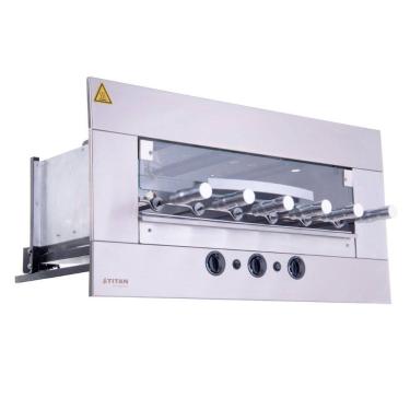 Imagem de Churrasqueira a Gás Embutir 6 Espetos Sem Fumaça Age Titan