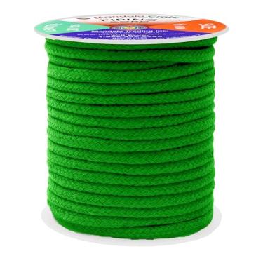 Imagem de Mandala Crafts Corda de reposição de cordão macio verde de 6 mm de 50 metros para estofamento de crochê macramé de algodão com acabamento Welt
