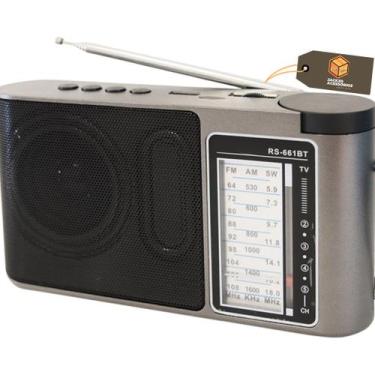 Imagem de Rádio Retro Antigo Am Fm Bluetooth Cartão Recarregável Pendrive MP3 - 