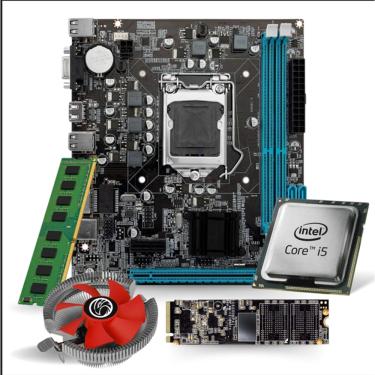 Imagem de Kit Pl Mãe H110 + Proc. I5 8500 + Mem. 32gb Ddr4 + Cooler + M.2 512gb