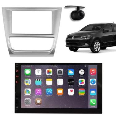 Imagem de Central Multimídia 2 Din Mp5 Voyage G6 Câmera Moldura Tela Prata