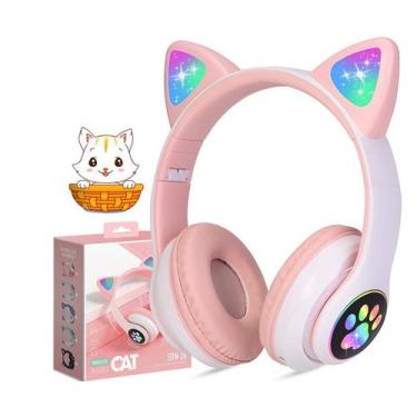 Imagem de Headset Fone De Ouvido Bluetooth Led Orelha Gato Headphone - CAT EAR, 