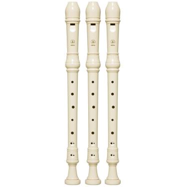 Imagem de Kit 3 Flautas Doce Contralto Barroca Em F YRA-28BIII Yamaha