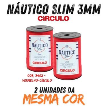 Imagem de Fio náutico slim 3mm circulo 400g kit com 02 un, 3402 - VERMELHO-CÍRCU