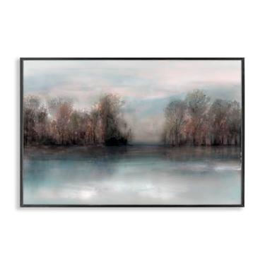 Imagem de Stupell Industries Murky Forest Mirage Design de arte giclée emoldurado preto por Val Rhodes, 76 x 50