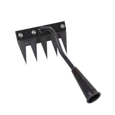 Imagem de WeiLaiKeQi Ferramenta de capina, enxada de jardim, ferramenta de jardinagem afiada, resistente, ancinho de metal para jardim, ancinho para capina, para arar o, 5 Dentes
