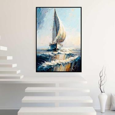 Imagem de Quadros Decorativos com Moldura Minimalista Abstrato Marrom e Bege Sala Quarto Kit Conjunto 2