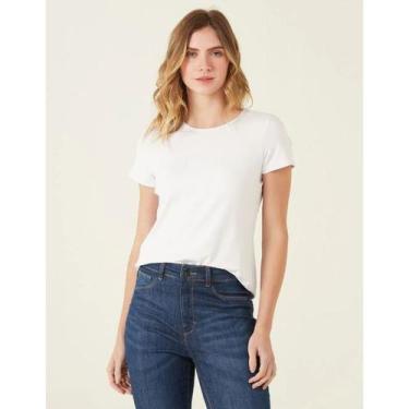 Imagem de Blusa Manga Curta Feminina Viscose Stretch Malwee Ref. 79410, Branco, 