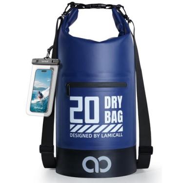 Imagem de Mochila impermeável Lamicall Dry Bag 20L com capa de telefone 10L/20L