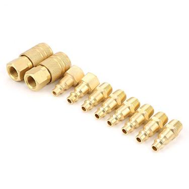 Imagem de 10pcs 1/4 "de Linha Acessória de Linha para Conector Conexão Engate Rápido Conector um Pneumático Pneumatiew Ferramentas criação. NPT