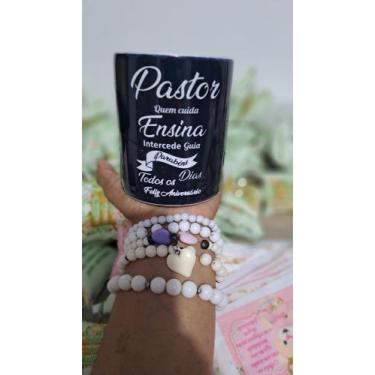 Imagem de caneca de porcelana para presentear seu pastor criamos a arte em qualq