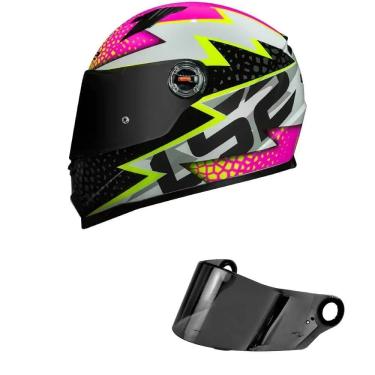 Imagem de Capacete Ls2 Ff358 Classic Speedy Rosa Com Viseira Fumê