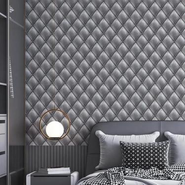 Imagem de Kit 7 Rolos Papel De Parede Adesivo Couro Cinza 3,0M - Gh Papel De Par