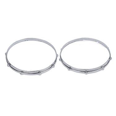 Imagem de Grcfumo 2Pcs 10 Buraco Drum Hoop, 14in Alloy Batter Hoop, Melhoria do som Bateria decorativa Suprimentos para viagens de desempenho