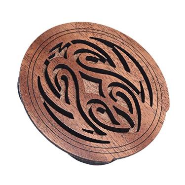 Imagem de WALFRONT Tampa de Sonda de Sonda de Guitarra Mogno Tampa de Madeira de Madeira Protetor de Madeira Feedback de Madeira Buster Com Espuma para Guitarras Folclóricas de Eq (6)