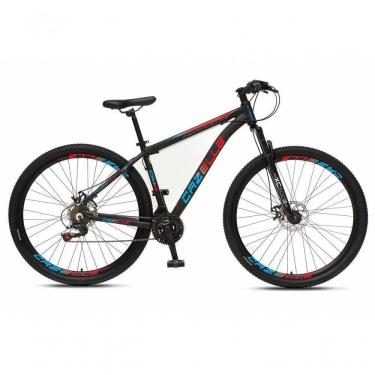 Imagem de Bicicleta Aro 29 Colli Cazelle Turim 21m Aluminio Quadro 17 Preto-adesivo Azul-vermelho