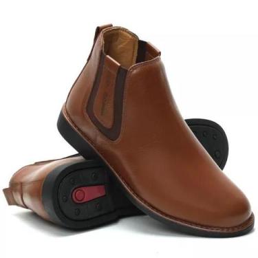 Imagem de Botina Chelsea Conforto Masculina Pinhão Couro Art Nobre - 2026 - Art 