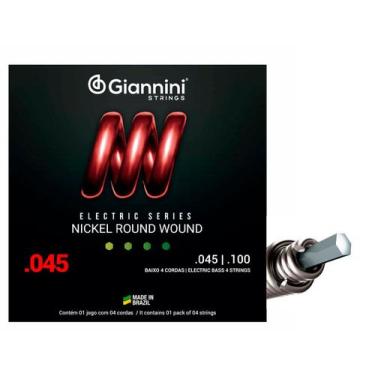 Imagem de Encordoamento p/ baixo giannini 4 cordas 0.45 geebrs
