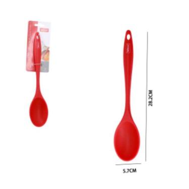 Imagem de Colher Cabo Longo de Silicone - Vermelha - WELLMIX
