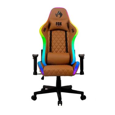 Imagem de Cadeira Gamer FOX Racer RGB com Iluminação Led Marrom - UT-C1583L