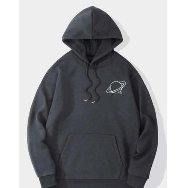 Imagem de Moletom Canguru Unissex Com Capuz Algodão Flanelado Feminino e Masculi