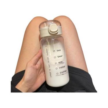 Imagem de Garrafa De Água Transparente De Plástico De 520-600ML Com Canudo De Pu