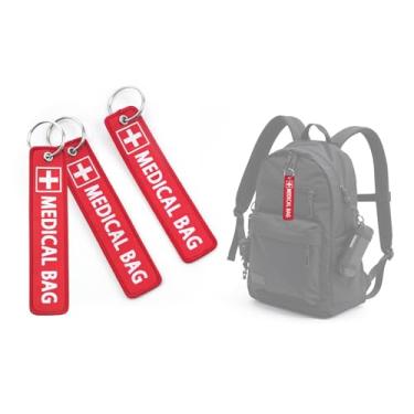 Imagem de Pacote com 3 etiquetas de bolsa de alerta médico, etiquetas de bagagem de equipamento médico de emergência para equipamentos respiratórios CPAP, diabetes, alergia - etiqueta de bagagem para uso diário