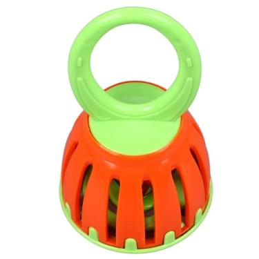 Imagem de Generic CAGA Bell RATLE, Diversão Multifuncional ORFF Fácil de Entender Crisp Plastic Plastic Babies Cage Bell para Treinamento (W214 laranja e verde)