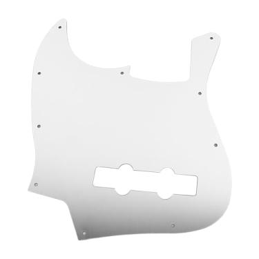 Imagem de Acouto Alumínio da Liga de Alumínio Guitar Pickguard Jazz Bass Scratch Plate - e Solução de Atualização Elegante (Prata)