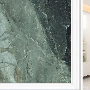 Imagem de Película de janela 3D de mármore, textura de estilo mármore, para porta de vidro, banheiro, sala de estar, L90 x C 190 cm