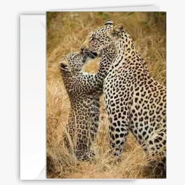 Imagem de 90210 Exotics Cartão comemorativo com tema de natureza animal, tamanho maior com imagem traseira e interior em branco - Cartão exclusivo do dia das mães para coleções de amantes da natureza e animais