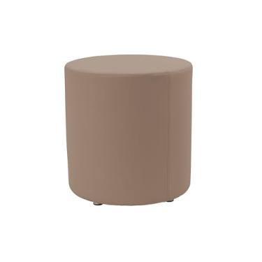 Imagem de Factory Direct Partners Otomano redondo Everday 45,7 cm; banqueta estofada de vinil para espaços pequenos, leve e modular para assentos extras, descanso ou apoio para os pés, 48 cm de altura