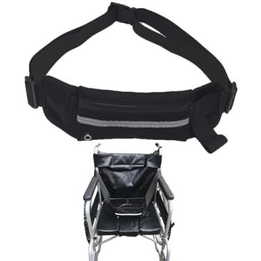 Imagem de 1 pç cinto de segurança ajustável para cadeira de rodas com bolso com zíper amplia tiras de restrição médica para pacientes com demência cinto de segurança prevenção de queda idosos adultos cinto de