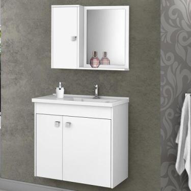 Imagem de Armário de Banheiro Zalma Branco - Pnr Móveis, Branco, Moderno