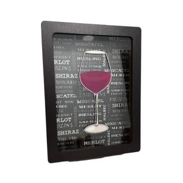 Imagem de Porta Rolhas De Vinho e Espumante Quadro De Parede Retangular Decorati