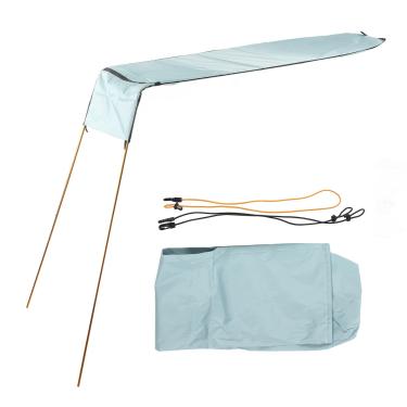 Imagem de Caiaque tonalidade dossel portátil portátil barco dobrável toldo conjunto abrigo de proteção solar para caiaques canoas barcos embarcações de nylon oxford maca de alumínio 147x61cm (Azul claro)