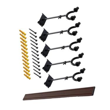 Imagem de YIJU Suporte de suporte para guitarra, ganchos de montagem na parede, giratórios e ajustáveis para banjo, violão folk, instrumento musical, tocadores