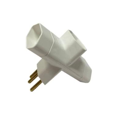 Imagem de Adaptador Benjamim 2P + T 10A 3 Conexões Branco
