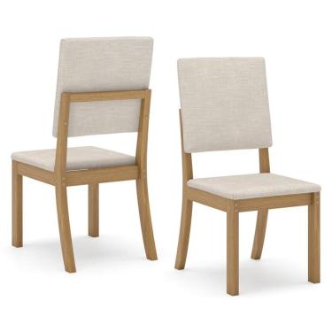 Imagem de Cadeira Sala de Jantar Milla 4 Unidades Nature/Linho - Henn