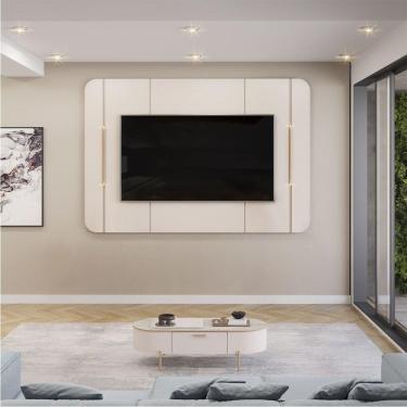 Imagem de Painel Adele 180 Cm Para Tv Até 65 Polegadas Dj Moveis Off White