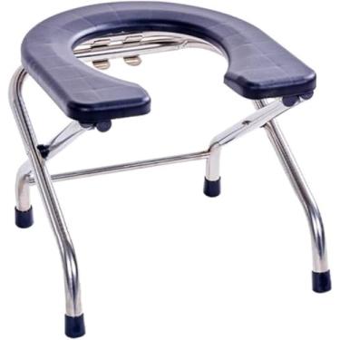 Imagem de Assento De Vaso Sanitário Dobrável, Assento De Cadeira De Cômoda Para Banheiro, Cadeira De Banho, Antiderrapante, Multiuso, Cadeira De Cômoda Engrossada Portátil