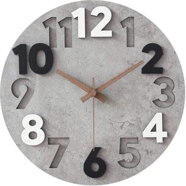 Imagem de Relógio De Parede 3d Moderno Mecanismo De Relógio De Madeira Arte Relógios De Luxo Silenciosos Parede Decoração De Casa Sala De Estar