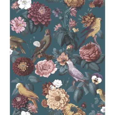 Imagem de Papel de Parede Botany House Floral Azul 15547