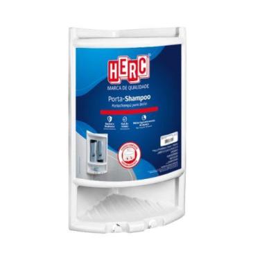 Imagem de Cantoneira para Shampoo Branca Plástica - Herc, Organizador de Banheir