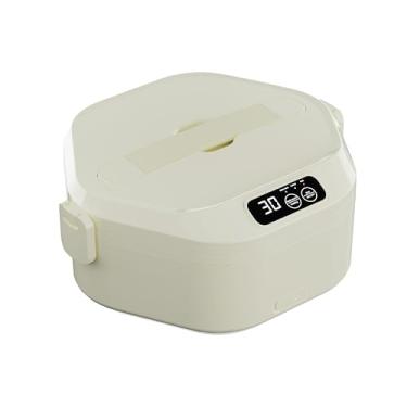 Imagem de LANDNOR Lancheira elétrica sem fio, lancheira aquecida a bateria, aquecedor de alimentos recarregável com autoaquecimento de 16000 mAh com função de temporizador inteligente, capacidade extra grande