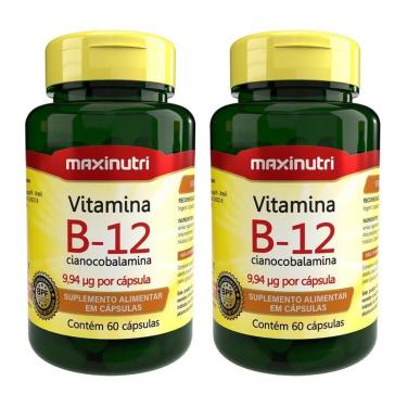 Imagem de Kit 2 Vitamina B12 100% IDR 60 Cápsulas Maxinutri-Unissex