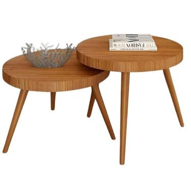 Imagem de Mesinha Mesa de Centro Sala Tampo de Vidro 60 Centímetros MR - VANMUR