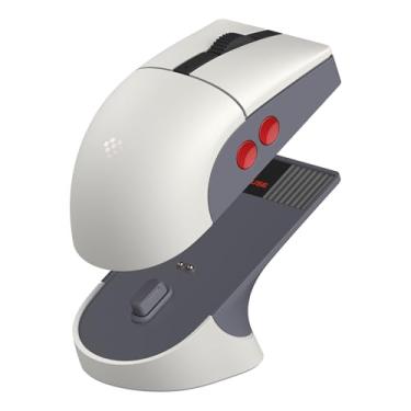 Imagem de AKNES Mouse 8BitDo Retro R8 com sensor óptico PAW 3395 DPI 26K, mouse de polling 4K sem fio com base de carregamento, botões programáveis e microinterruptores Kailh Sword GM X - Edição N