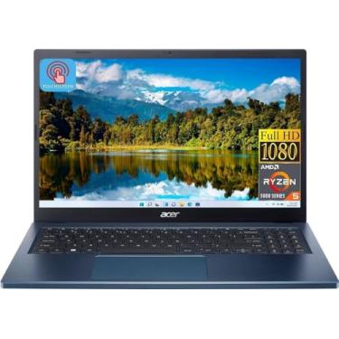 Imagem de acer Laptop Aspire 3 39.6 cm Full HD IPS Touch Display | AMD Ryzen 5 7520U (Beat i7-1165G7) | 8GB RAM DDR5 | SSD 512GB | AMD Radeon Graphics | Windows 11 Home | Pacote com hub USB 3.0, azul